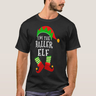 Baller Elf Matching Family Group Christmas Elf Par T-Shirt