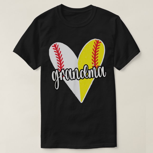 Baller Grandma  Proud Softball Baseball Player Gra T-Shirt (Design Front)
