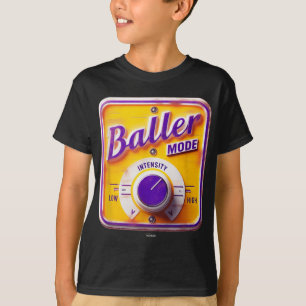 Baller Mode Sign - Basketball Intensity In Purple  T-Shirt