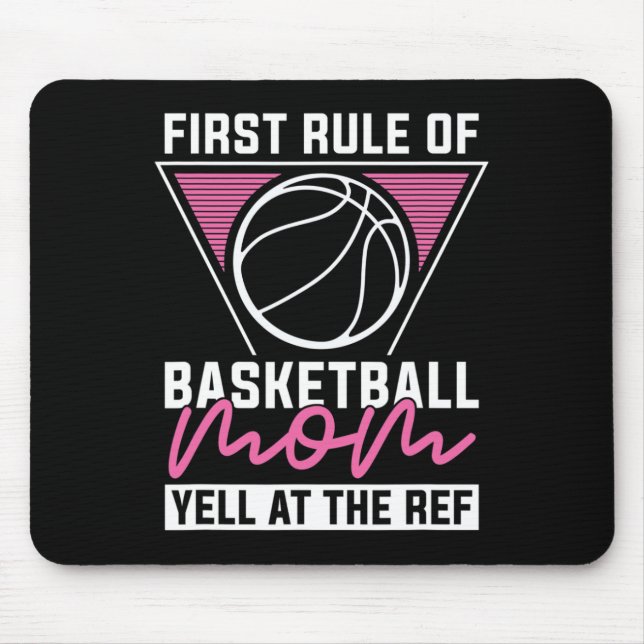 Baller Mother Hooping Bball - Hoops Player Basketb Mouse Pad (Front)