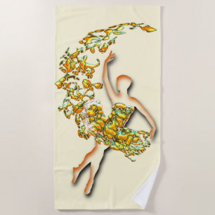 Ballerina 2 beach towel