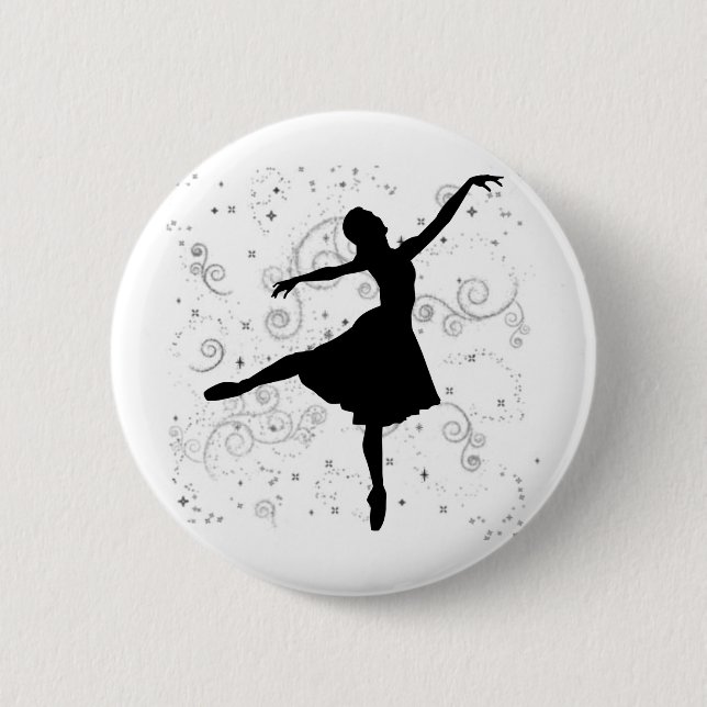 Ballerina 2 Inch Round Button (Front)