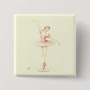 Ballerina 2 Inch Square Button