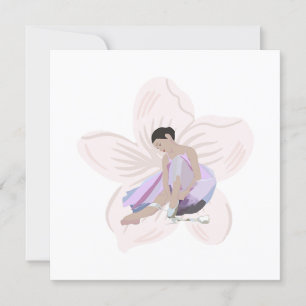 Ballerina and Flower Card
