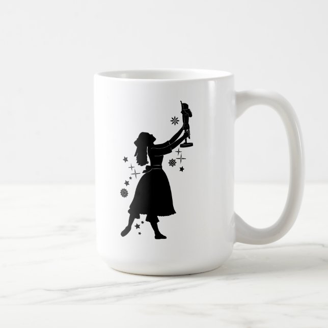 Ballerina and Nutcracker at Christmas Coffee Mug (Right)