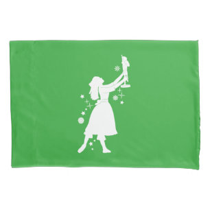 Ballerina and Nutcracker at Christmas Pillowcase