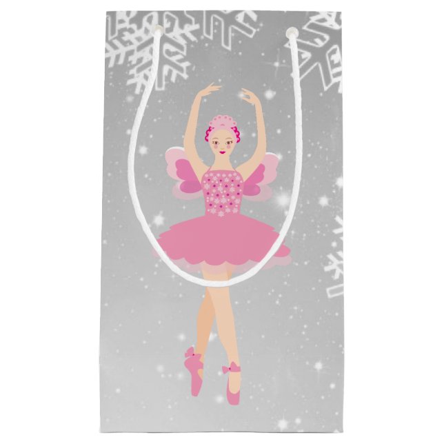 Ballerina and Nutcracker Christmas Gift Bag (Front)