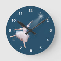 Ballerina and Star Customizable Clock