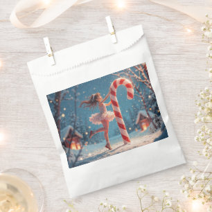 Ballerina Anime Girl & Candy Cane Christmas Favour Bag