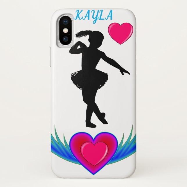 Ballerina apple IPhone X case. Personalized name. Case-Mate iPhone Case (Back)
