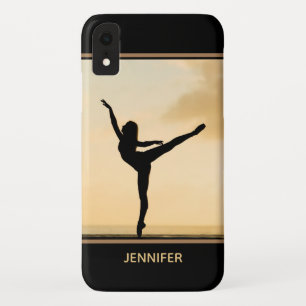 Ballerina Arabesque Sunset Silhouette Personalized iPhone XR Case