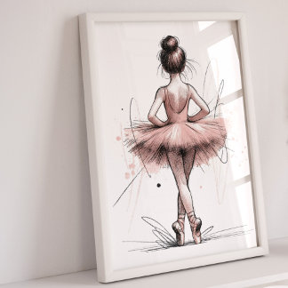 Ballerina Art Print | Ballerina Nursery Decor