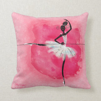 Ballerina at the barre throw pillow