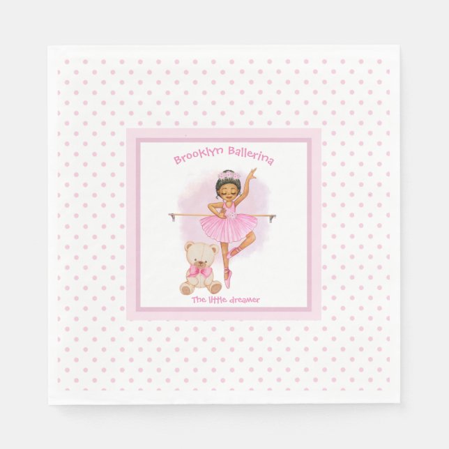 Ballerina Baby Pink Napkin (Front)