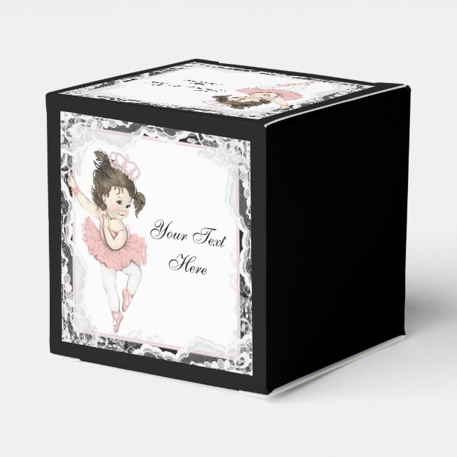 Ballerina Baby Shower Favor Box (Back Side)