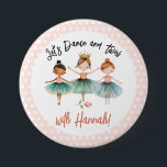 Ballerina Ballet Birthday Girl 3 Inch Round Button<br><div class="desc">Cute watercolor Ballet Ballerina Birthday watercolor artwork. Children's ballerina birthday theme. Easy to personalize.</div>
