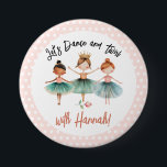 Ballerina Ballet Birthday Girl 3 Inch Round Button<br><div class="desc">Cute watercolor Ballet Ballerina Birthday watercolor artwork. Children's ballerina birthday theme. Easy to personalize.</div>