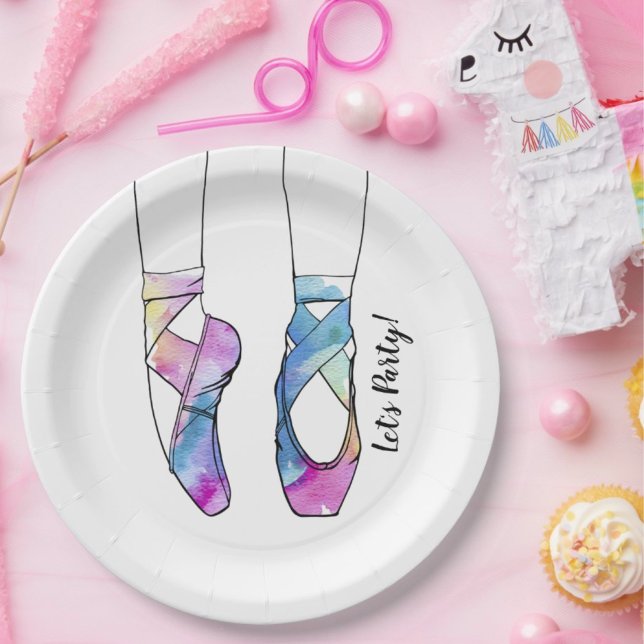Ballerina Ballet Birthday Party Paper Plate (Creator Uploaded)