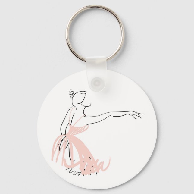 Ballerina ballet dancer keychain (Front)