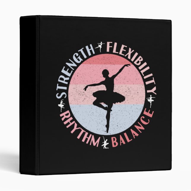 Ballerina Ballet Dancer - Mindset Values Binder (Front/Spine)