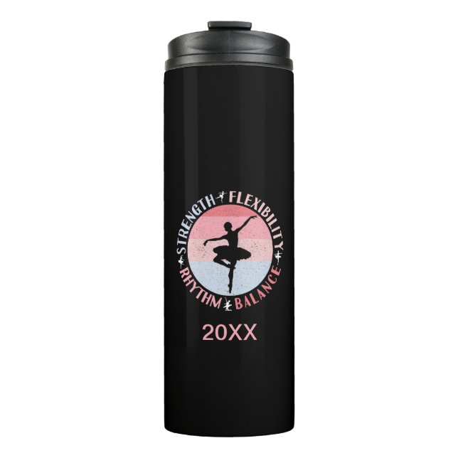 Ballerina Ballet Dancer - Mindset Values Thermal Tumbler (Front)