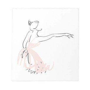 Ballerina ballet dancer notepad