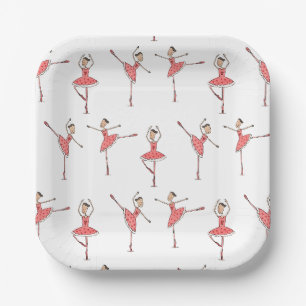 Ballerina Ballet Dancer Paper Plate