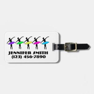 Ballerina Ballet Dancer Personalized Neon Tutus Luggage Tag
