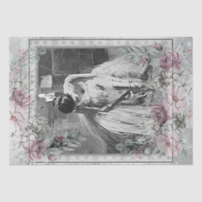 Ballerina Ballet Dancer Tissue Paper (Front)