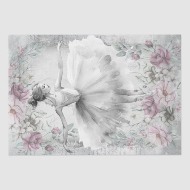 Ballerina Ballet Dancer Tissue Paper (Front)