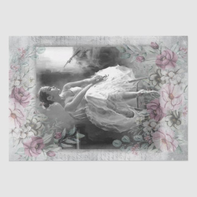Ballerina Ballet Dancer Tissue Paper (Front)