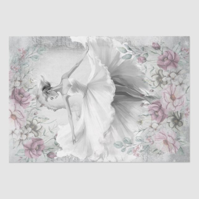 Ballerina Ballet Dancer Tissue Paper (Front)