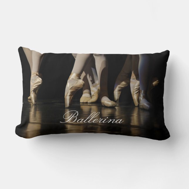 Ballerina Ballet Dancers Lumbar Pillow (Front)