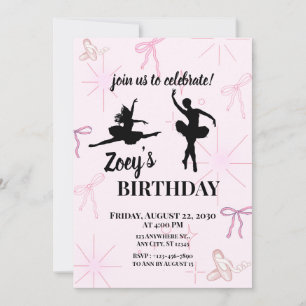 Ballerina Ballet Invitation