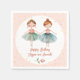 Ballerina Ballet Pink Double Birthday Napkin