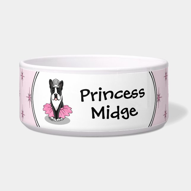 Ballerina Ballet Princess Boston Terrier (black) (Front)