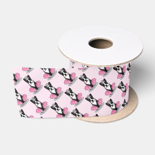 Ballerina Ballet Princess Boston Terrier (black) Satin Ribbon