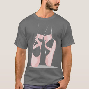 Ballerina Ballet Shoes Cool Toe Dancing T-Shirt