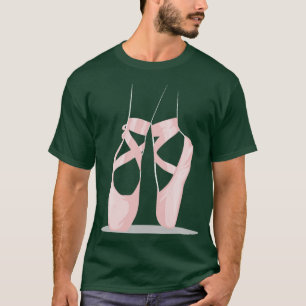 Ballerina Ballet Shoes Cool Toe Dancing T-Shirt