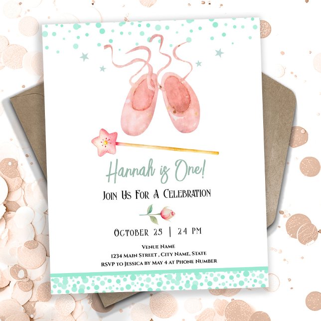 Ballerina Ballet Slippers 1st Birthday Girl Budget (Creator Uploaded)
