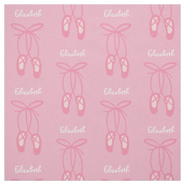 Ballerina Ballet Slippers Pink Custom Fabric (Swatch)