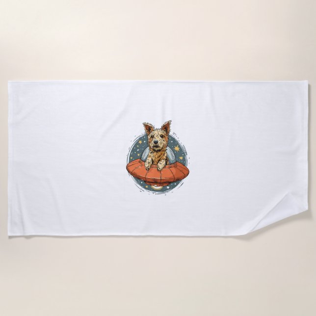 Ballerina Beagle – Funny Dog Dance Beach Towel (Front)