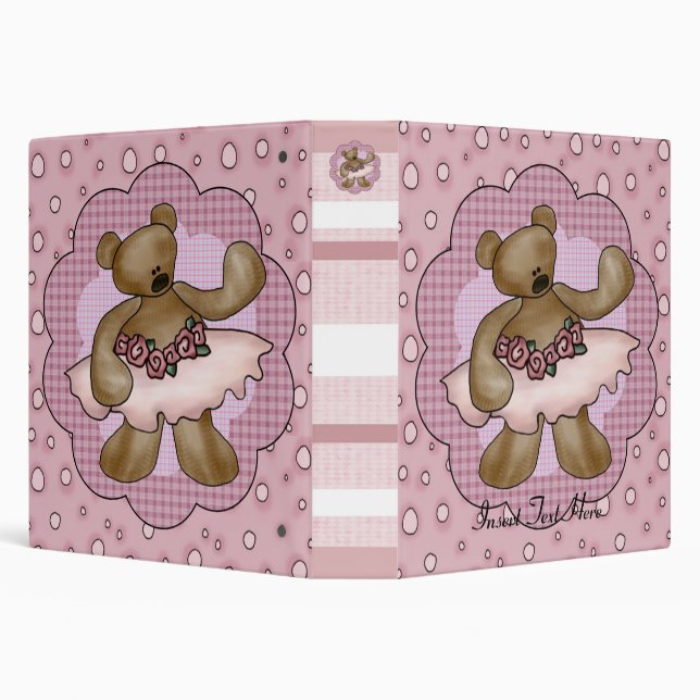 Ballerina Bear Avery Binder (Background)