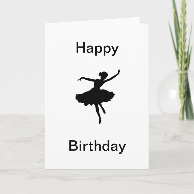 Ballerina Birthday Card (Front)