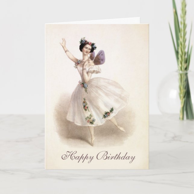 Ballerina Birthday Card (Front)