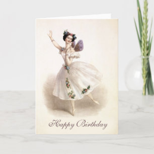 Ballerina Birthday Card