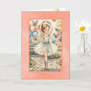 Ballerina Birthday Card Digital Download 