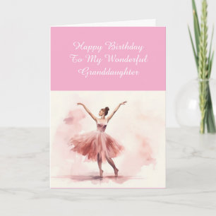 Ballerina Birthday card for a Granddaughter 