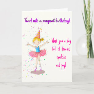 Ballerina birthday for a special girl invitation