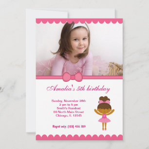 Ballerina Birthday Girl Invitation